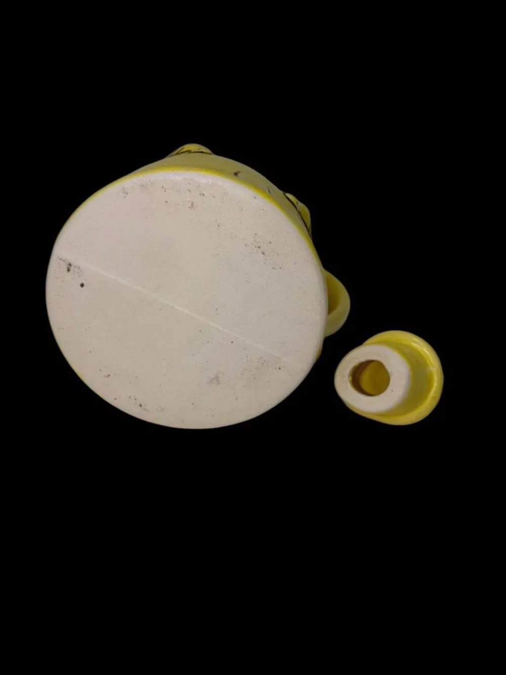 Vintage Ceramic Beehive Honey Pot Jar Yellow Bee Design Lid 5